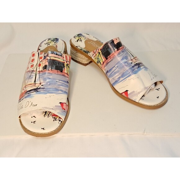 J.Renee Shoes - NEW J.Renee Cassio Slide Sandal Artistic Cote D'Azur Espadrille 1.5" Heel Size 8